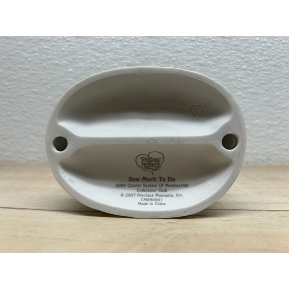 2007 Enesco Precious Moments Sow Much To Do Porcelain Figurine - Picture 7 of 15